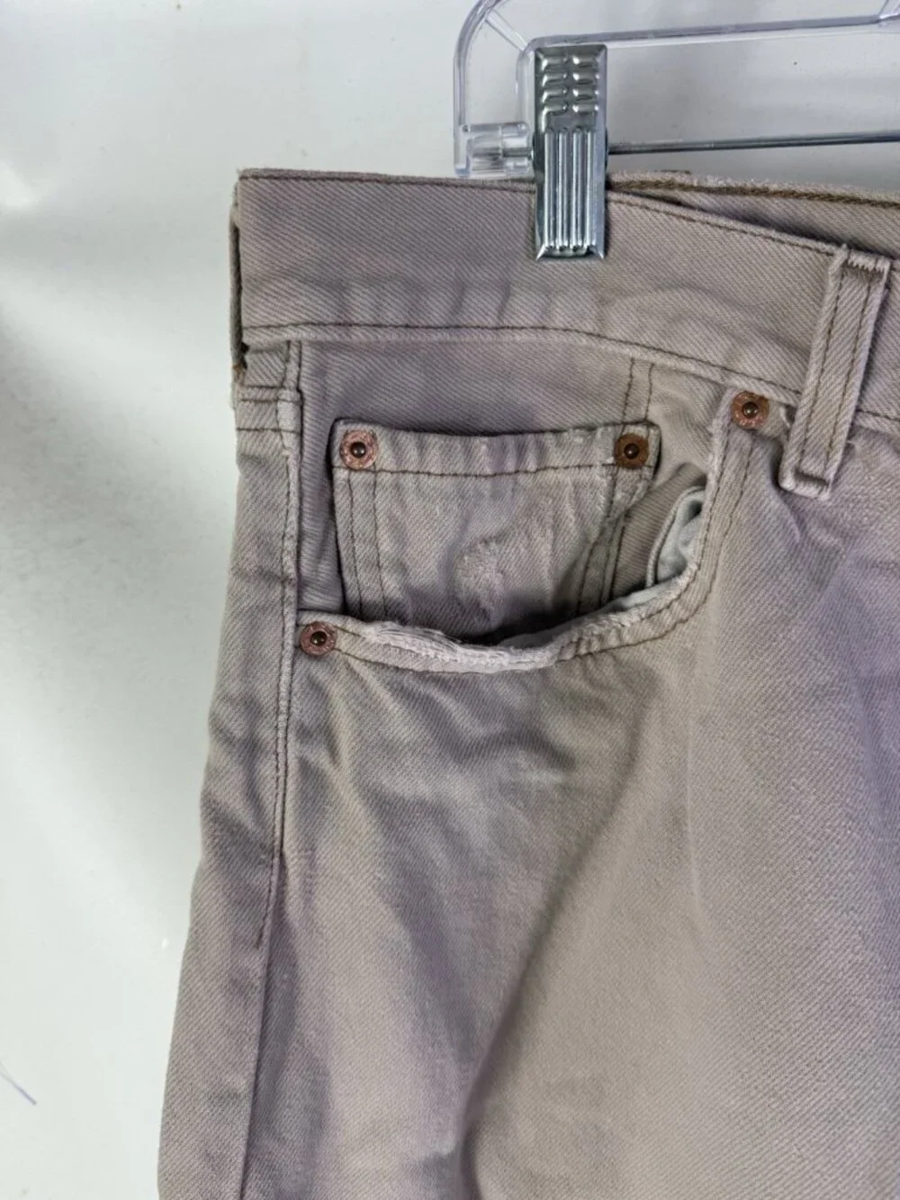 Vintage 90s Levis 501-6048 Button Fly Khaki Jeans Pants Mens 38x32 USA
